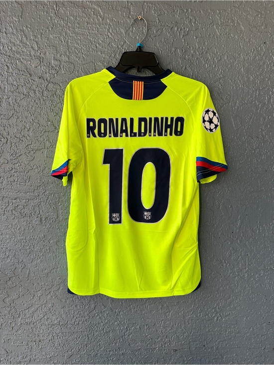Nike Other - Ronaldinho Barcelona 2005/06 Yellow Retro Jersey Men Size